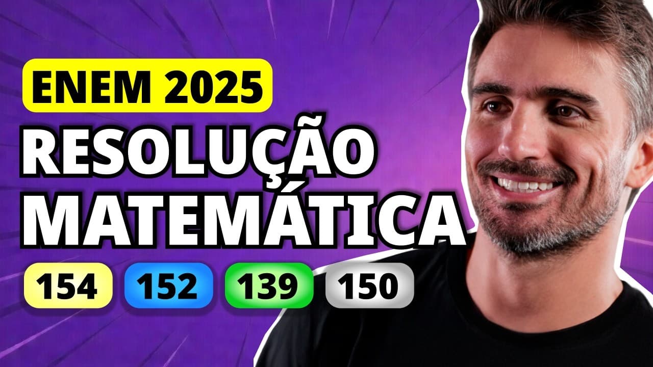 Thumbnail: ENEM 2025 Matemática – Questão 154 | Quatro candidatos se apresentaram para realizar a prova de um