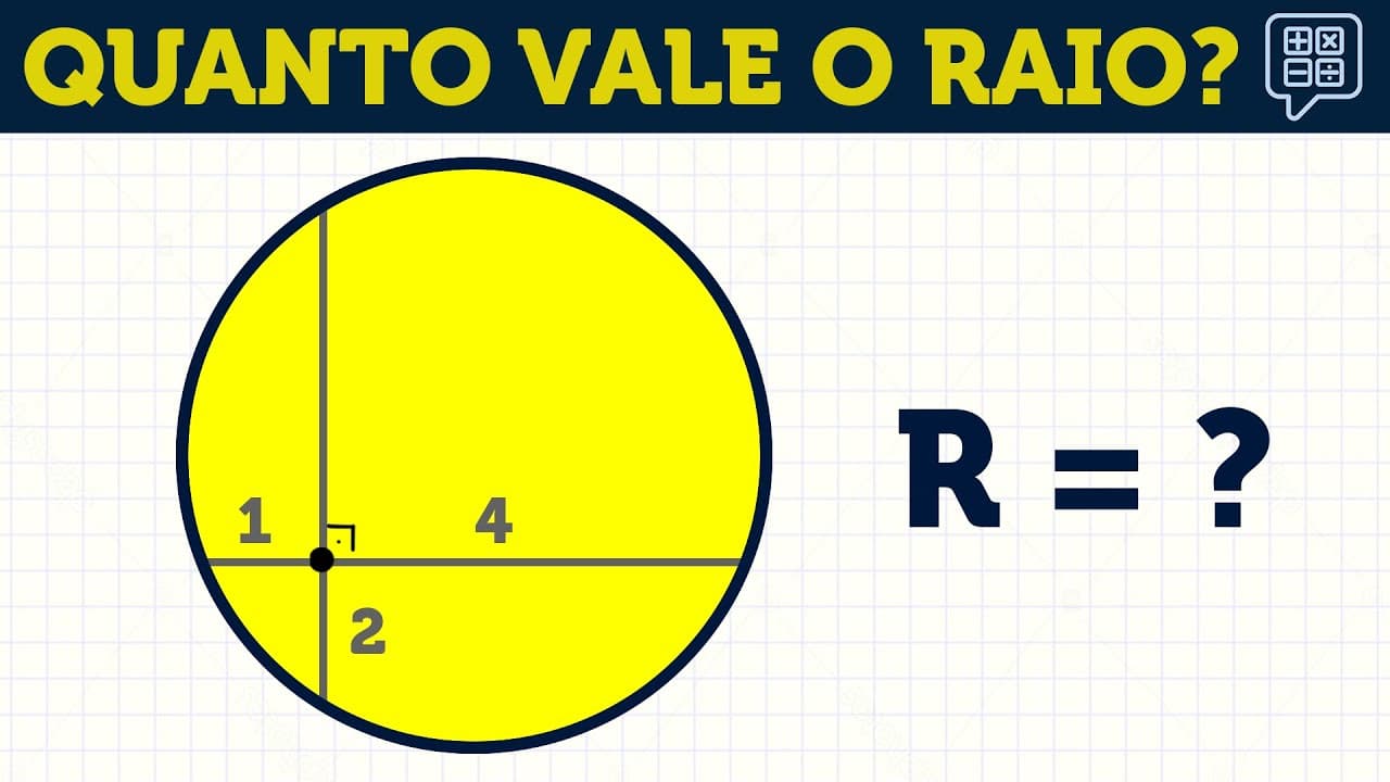 Thumbnail: Desafio de GEOMETRIA PLANA: Calcule o RAIO! | Matemática: Circunferência e Potência de Ponto