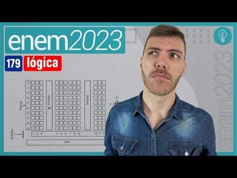 Thumbnail da aula: ENEM 2023 - Uma pessoa comprou um ingresso para o cinema em cuja entrada está afixado  - LÓGICA