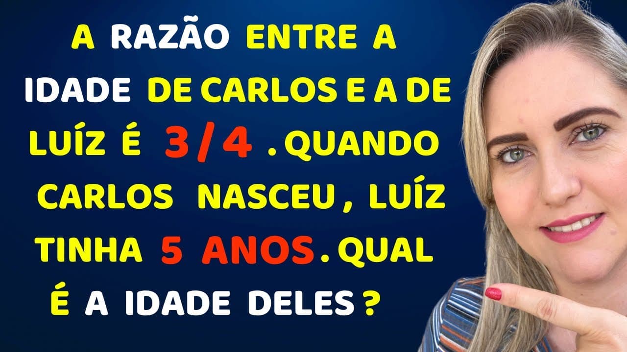 Thumbnail: CONSEGUE DESCOBRIR A IDADE??? Matemática básica todo dia.📚🚀