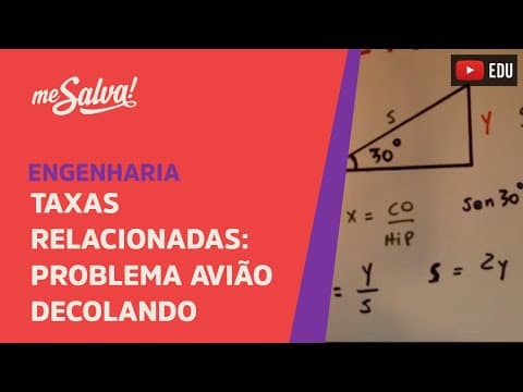 Thumbnail da aula: Me Salva! Cálculo - Taxas Relacionadas, problema do avião decolando