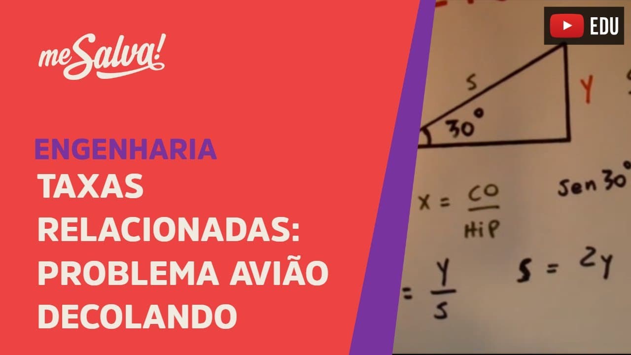 Thumbnail: Me Salva! Cálculo - Taxas Relacionadas, problema do avião decolando