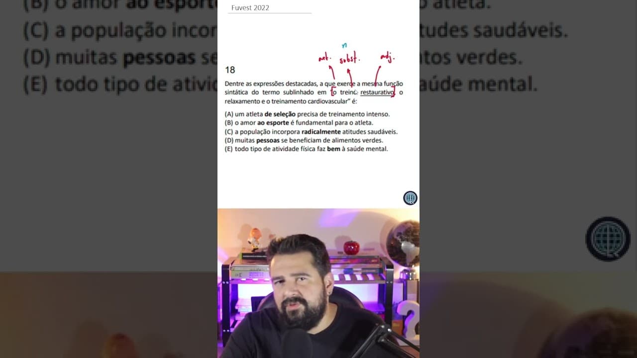 Thumbnail: Fuvest 2022 - Dica de Análise Sintática