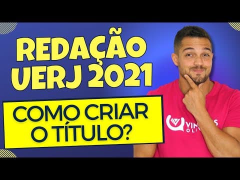 Thumbnail da aula: COMO CRIAR O TÍTULO NA REDAÇÃO DA UERJ? [ASSIM É MUITO FÁCIL!] | PROFINHO da REDAÇÃO