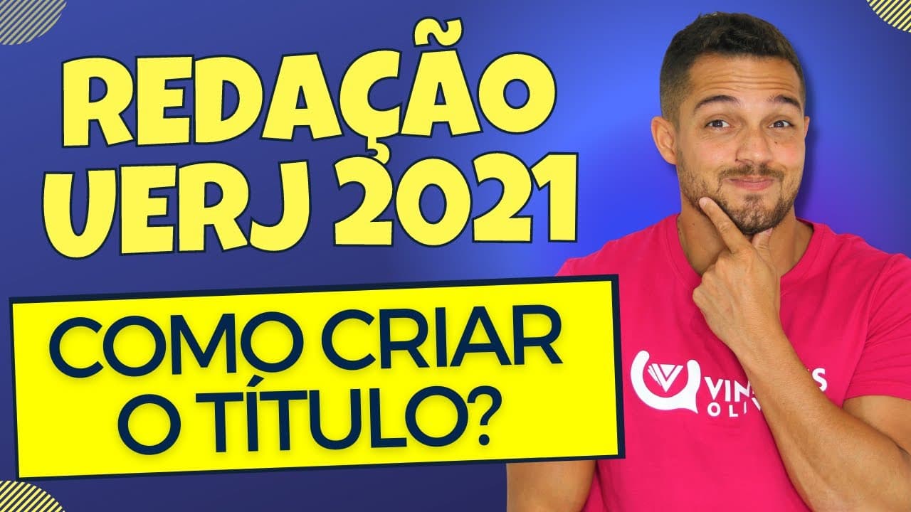 Thumbnail: COMO CRIAR O TÍTULO NA REDAÇÃO DA UERJ? [ASSIM É MUITO FÁCIL!] | PROFINHO da REDAÇÃO