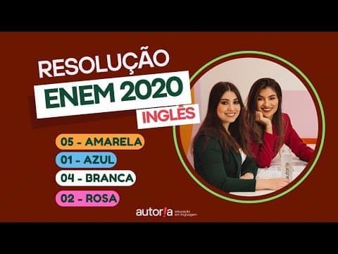Thumbnail da aula: Enem 2020  - Autoria Linguagem - Questão 05 (Inglês) | Linguagens, prova amarela