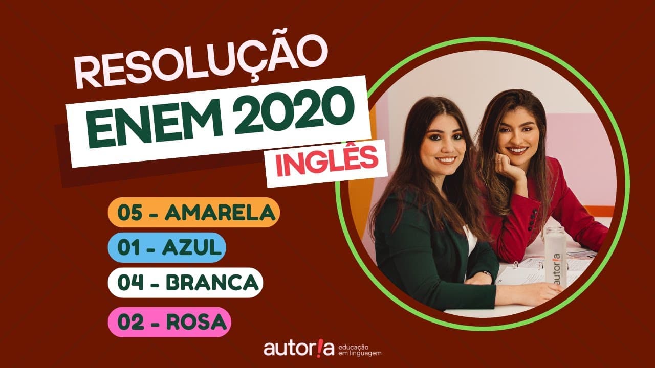 Thumbnail: Enem 2020  - Autoria Linguagem - Questão 05 (Inglês) | Linguagens, prova amarela