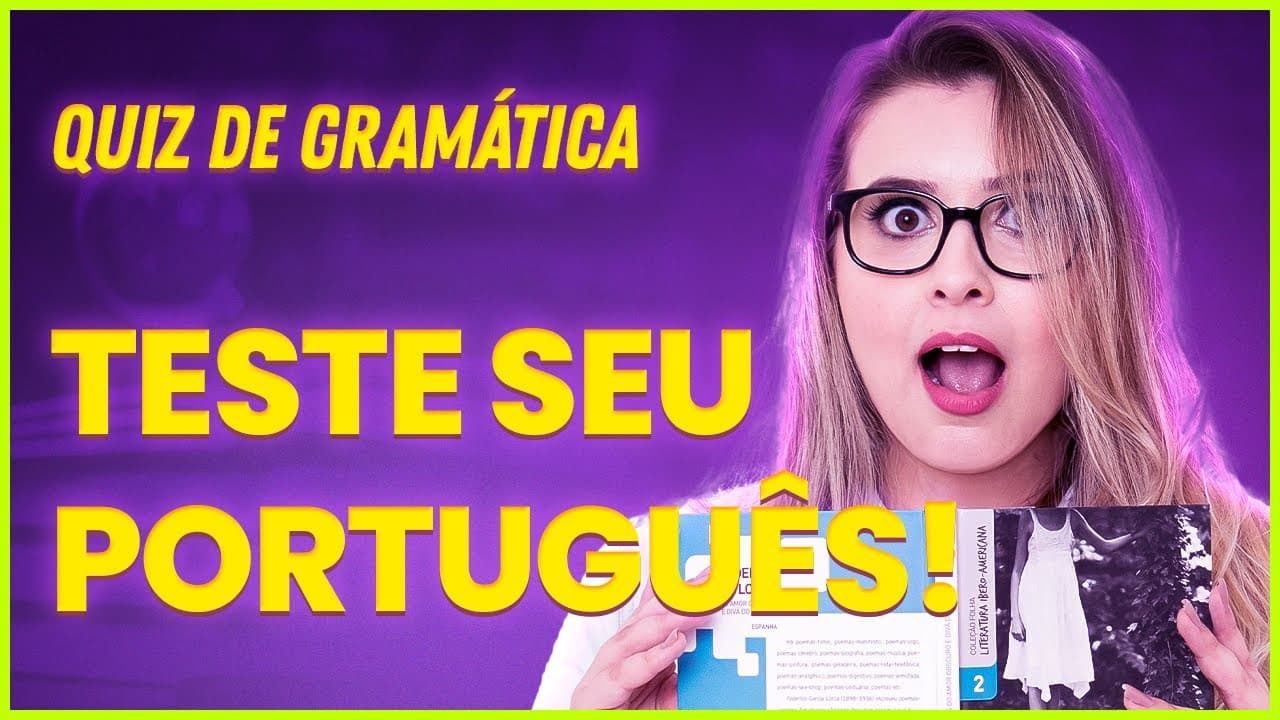Thumbnail: QUAL SEU NÍVEL DE GRAMÁTICA? QUANTAS CONSEGUE ACERTAR? (com resolução comentada) - Profa. Pamba