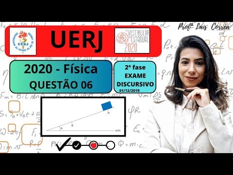 Thumbnail da aula: 🔵 FÍSICA/ UERJ 2020 /QUESTÃO 06 / 2ª FASE /Em uma fábrica, caixas são colocadas no ponto A ...