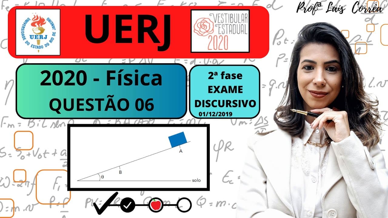 Thumbnail: 🔵 FÍSICA/ UERJ 2020 /QUESTÃO 06 / 2ª FASE /Em uma fábrica, caixas são colocadas no ponto A ...