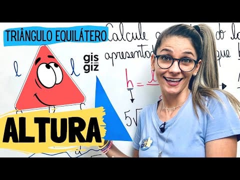 Thumbnail da aula: ALTURA DE UM TRIÂNGULO EQUILÁTERO | TEOREMA DE PITÁGORAS | \Prof. Gis/