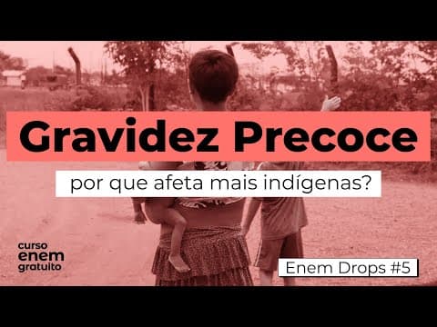 Thumbnail da aula: ENEM DROPS #5: por que a gravidez precoce afeta mais indígenas? | Atualidades para o Enem