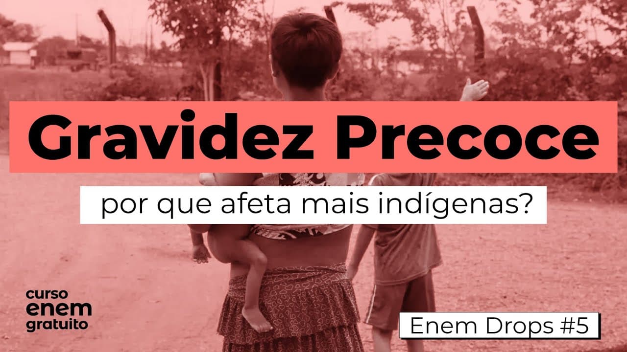 Thumbnail: ENEM DROPS #5: por que a gravidez precoce afeta mais indígenas? | Atualidades para o Enem