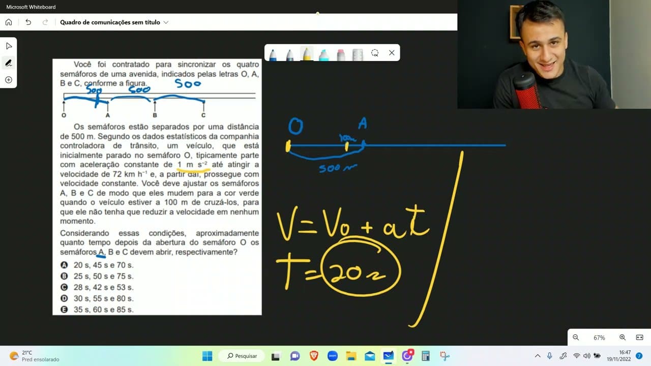 Thumbnail: Revisão de MU e MUV para Física no Enem (didática mágica, assistiu = aprendeu)