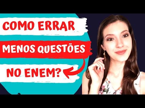 Thumbnail da aula: Até que ponto ERRAR É NORMAL? Como ERRAR MENOS questões no ENEM?