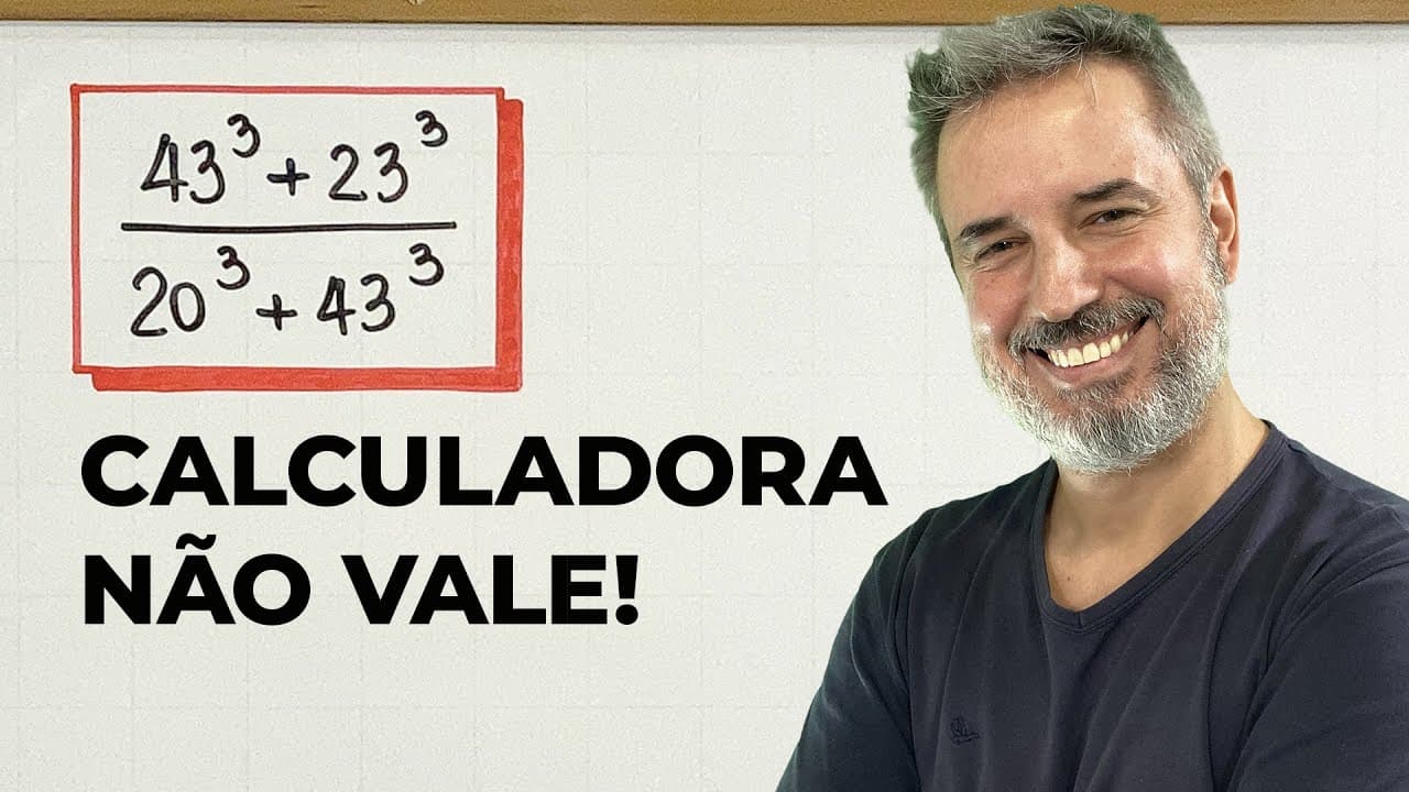Thumbnail: CALCULADORA NÃO VALE: uma expressão cheia de cubos! 🧊 [Horizontal]