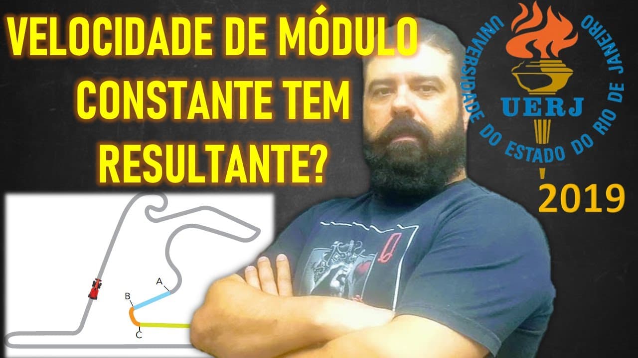 Thumbnail: UERJ 2019 | Q2_43 - Força resultante centrípeta em velocidade de módulo constante