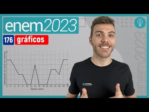 Thumbnail da aula: ENEM 2023 - Uma pessoa caminha por 30 minutos e utiliza um aplicativo instalado em seu - GRÁFICOS