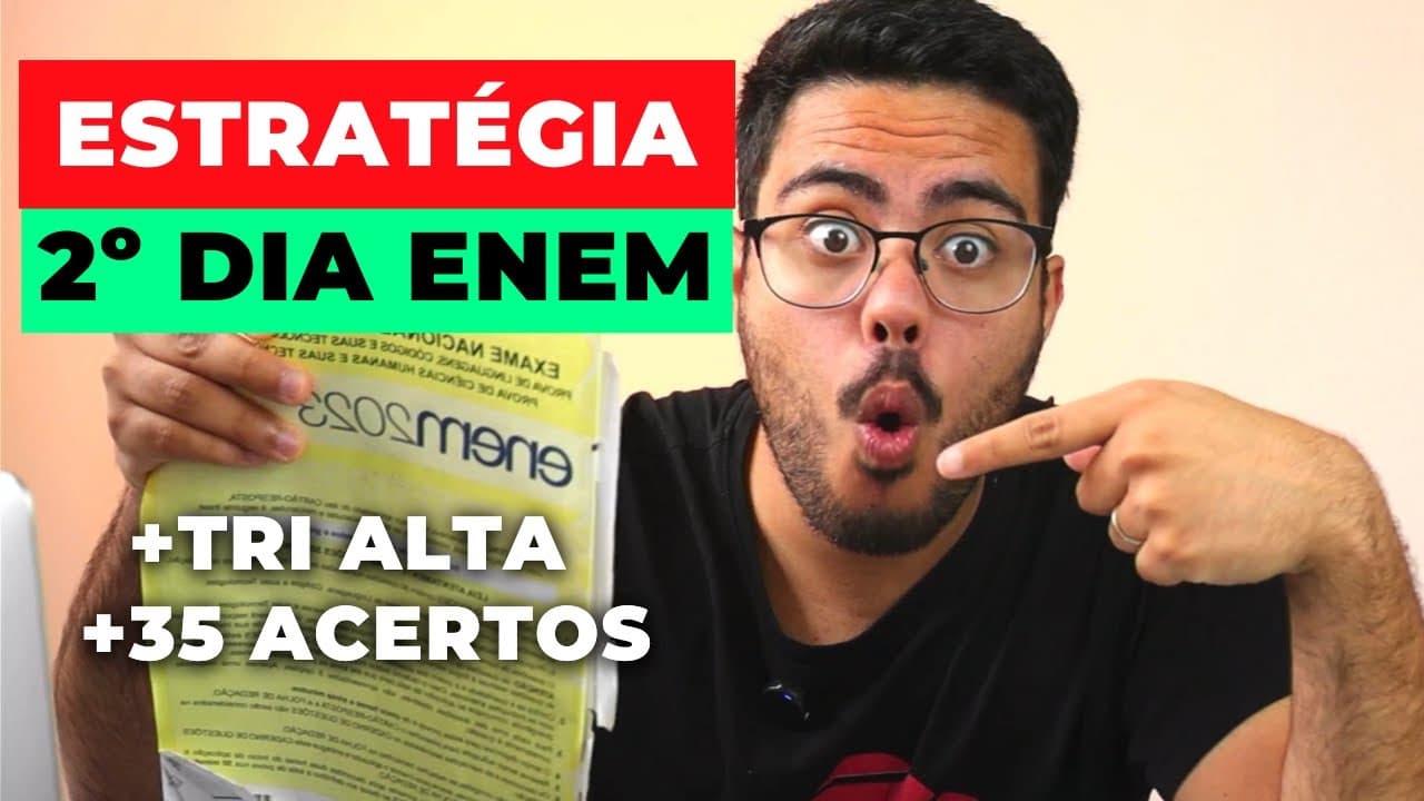 Thumbnail: Como se sair bem no segundo dia do Enem 2025 (Estratégia Matemática e Natureza)