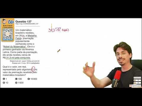 Thumbnail da aula: [ENEM 2025 Belém] 137 📘 SISTEMA DE NUMERAÇÃO DECIMAL Um matemático brasileiro recebeu, em 2014, a