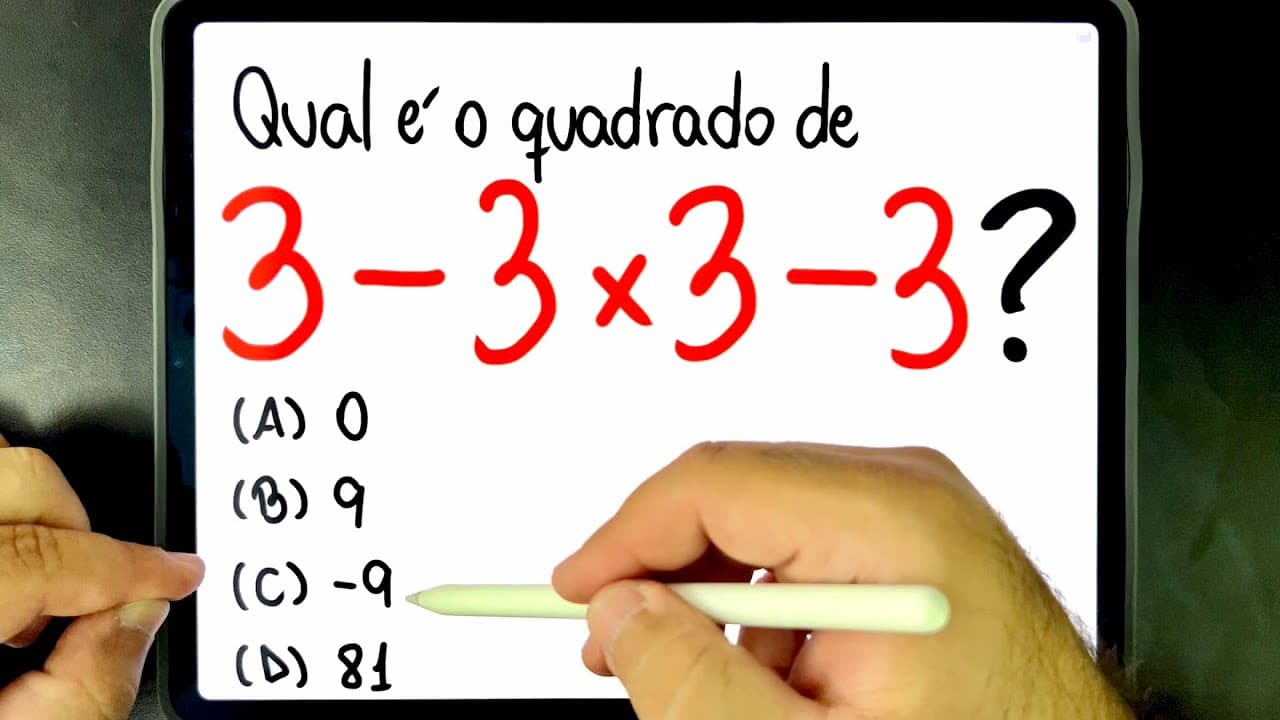 Thumbnail: 🔥 ERROU, NÉ? EU SABIA! 😱 Você consegue resolver essa EXPRESSÃO NUMÉRICA BUGANTE?