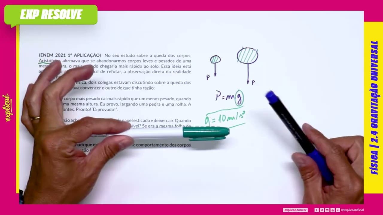 Thumbnail: NO SEU ESTUDO SOBRE A QUEDA DOS CORPOS, ARISTÓTELES AFIRMAVA QUE SE (...) | GRAVITAÇÃO UNIVERSAL