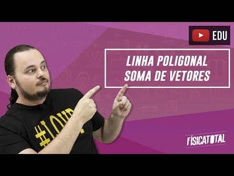 Thumbnail da aula: Vetor | Soma de vetores | método da linha poligonal| Física em Questões 015