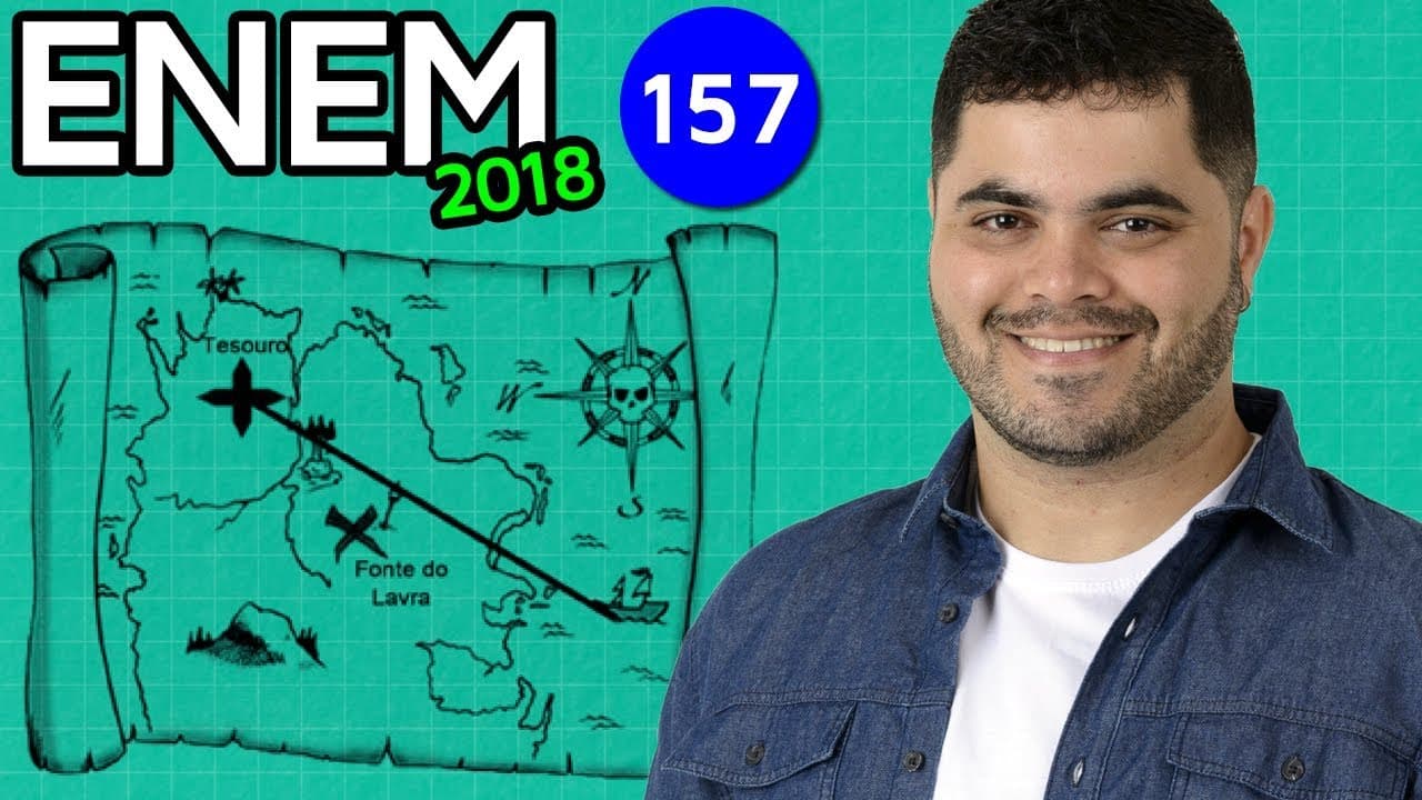 Thumbnail: 🔥 ENEM 2018 Matemática 157 👉🏻 Escala do Mapa e Cálculos Aproximados (com dica matadora)