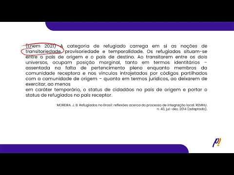 Thumbnail da aula: ENEM 2021 - Demografia e Urbanização| A categoria de refugiado carrega em si as noções de...