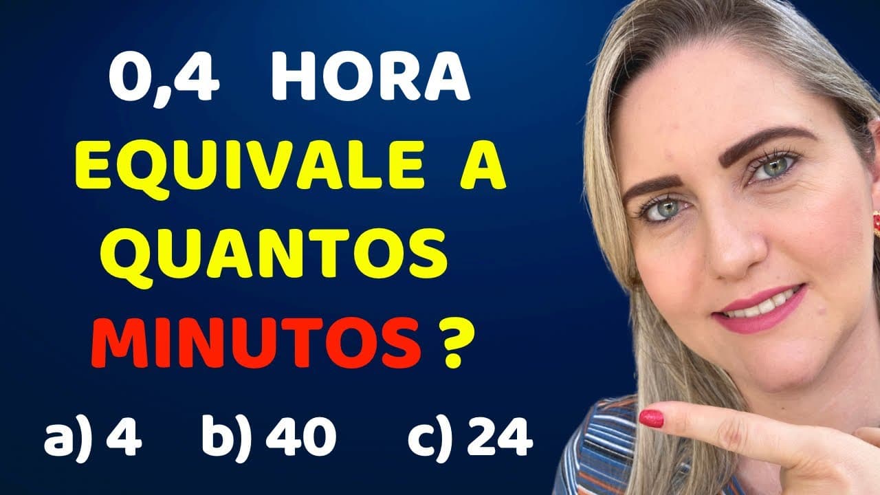 Thumbnail: CONSEGUE DESCOBRIR QUANTOS MINUTOS ?? Matemática básica todo dia.📚🚀