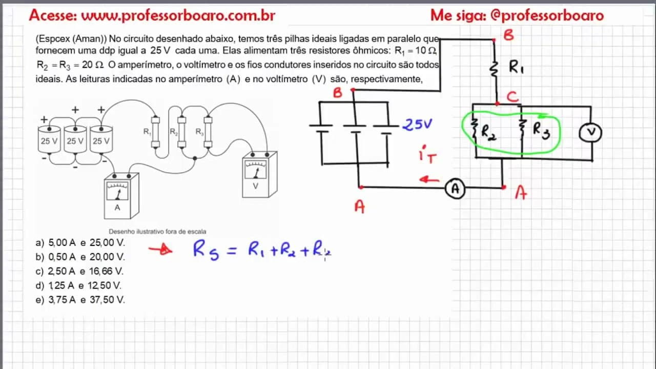 Thumbnail: EXERCÍCIOS PARA REVISÃO DE FÍSICA - Café com o Professor Boaro.