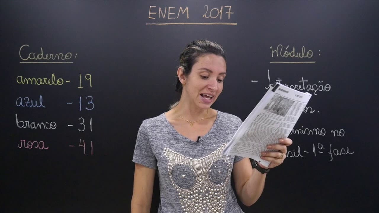 Thumbnail: ENEM 2017 - Questão 19 de Linguagens (Caderno Amarelo)