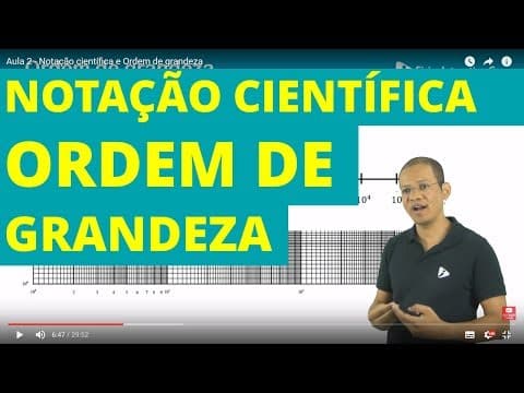 Thumbnail da aula: Aula 2 - Notação científica e Ordem de grandeza