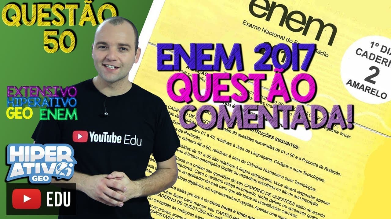 Thumbnail: BIOMAS - RESOLUÇÃO ENEM 2017 PROVA AMARELA QUESTÃO 50 | EXTENSIVO GEOGRAFIA ENEM | Hiperativo GEO