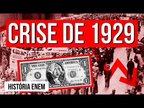 Thumbnail da aula: A CRISE DE 1929 E SUAS CONSEQUÊNCIAS | Resumo de História Enem. Prof. Eduardo Dudu Volpato