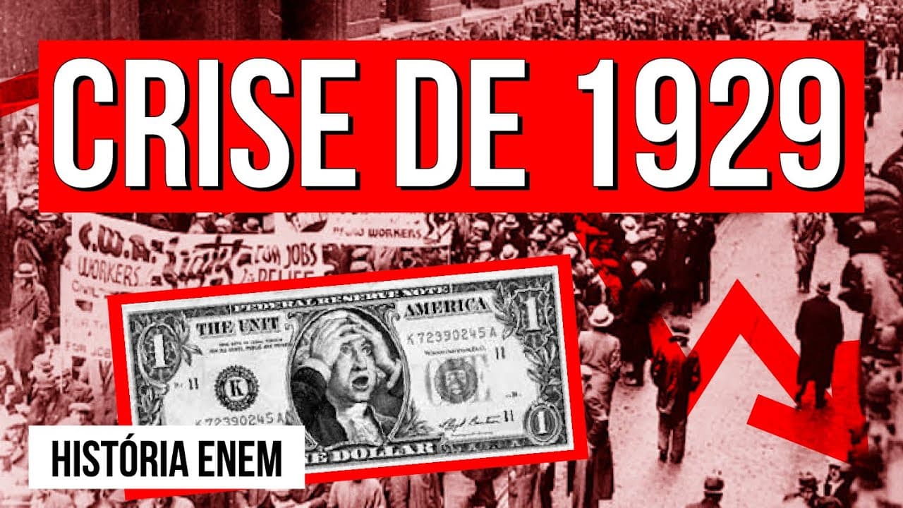 Thumbnail: A CRISE DE 1929 E SUAS CONSEQUÊNCIAS | Resumo de História Enem. Prof. Eduardo Dudu Volpato