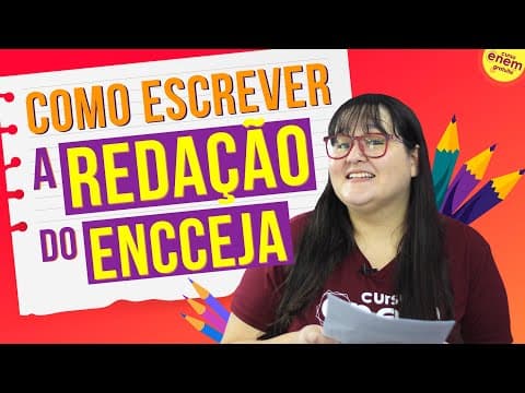 Thumbnail da aula: COMO ESCREVER A REDAÇÃO DO ENCCEJA | Dicas de redação. Professora Daniela Garcia