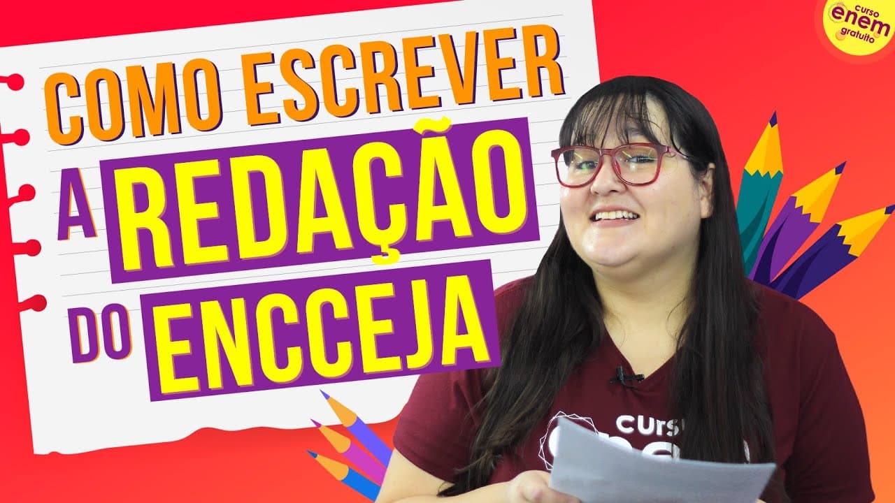 Thumbnail: COMO ESCREVER A REDAÇÃO DO ENCCEJA | Dicas de redação. Professora Daniela Garcia