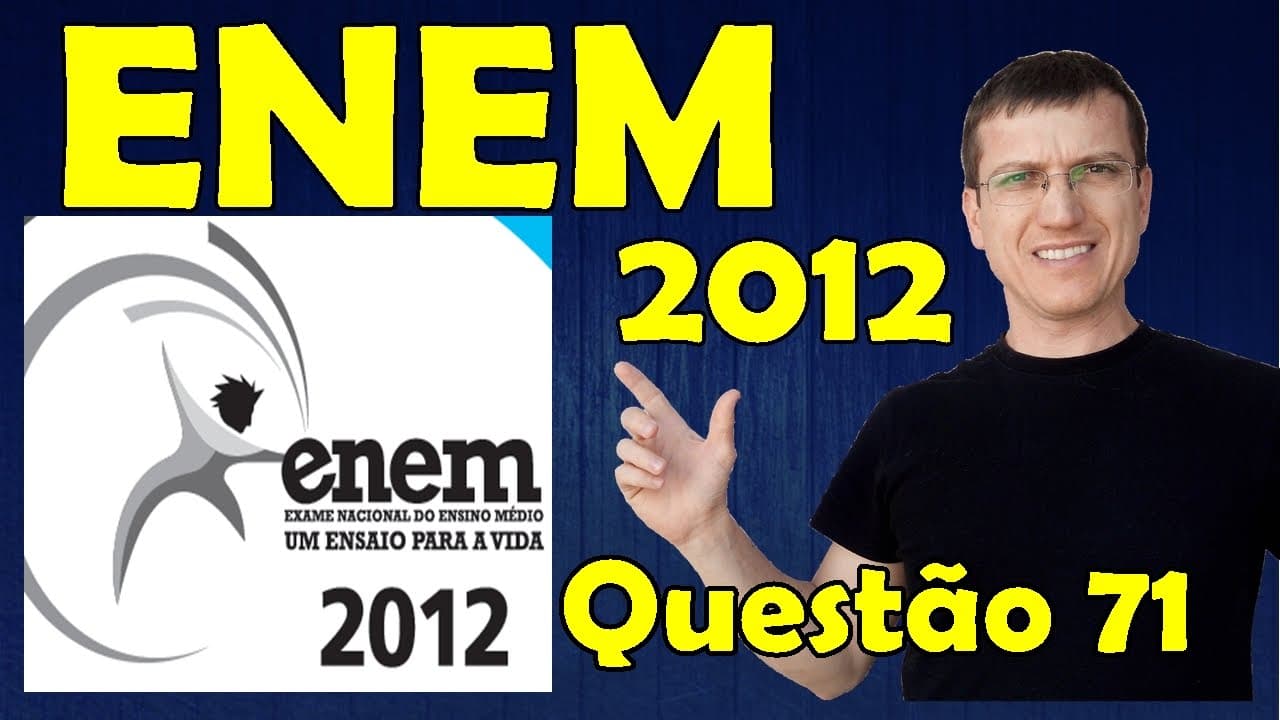 Thumbnail: 71 - ENEM 2012 - Física - Mecânica - Questão 71 resolvida (Caderno Azul) - Prof. Marcelo Boaro