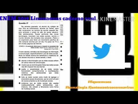 Thumbnail da aula: Questão 37 Enem 2019 linguagens caderno azul