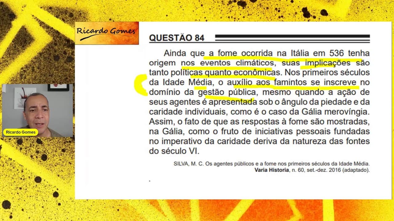 Thumbnail: ENEM 2022 - Questão 84 - Humanas - Caderno rosa