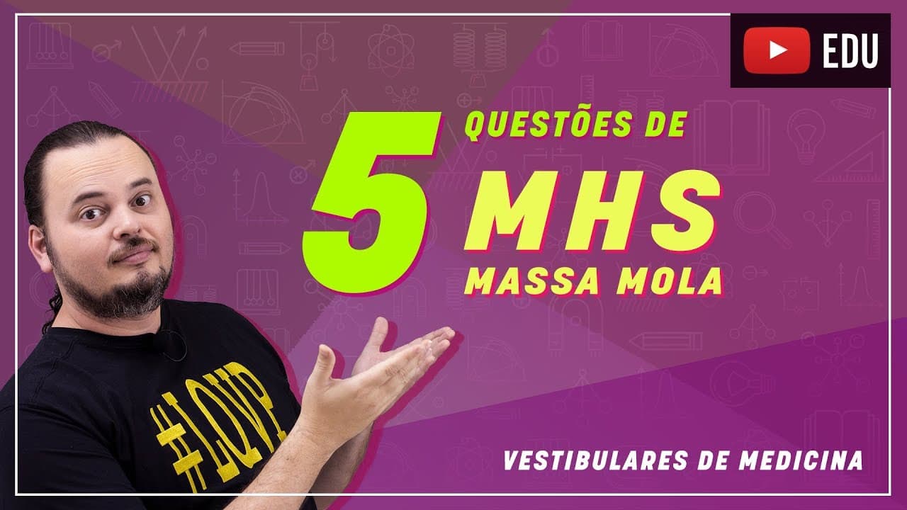 Thumbnail: MHS | Movimento Harmônico Simples | sistema massa mola | Questões resolvidas | MED 049
