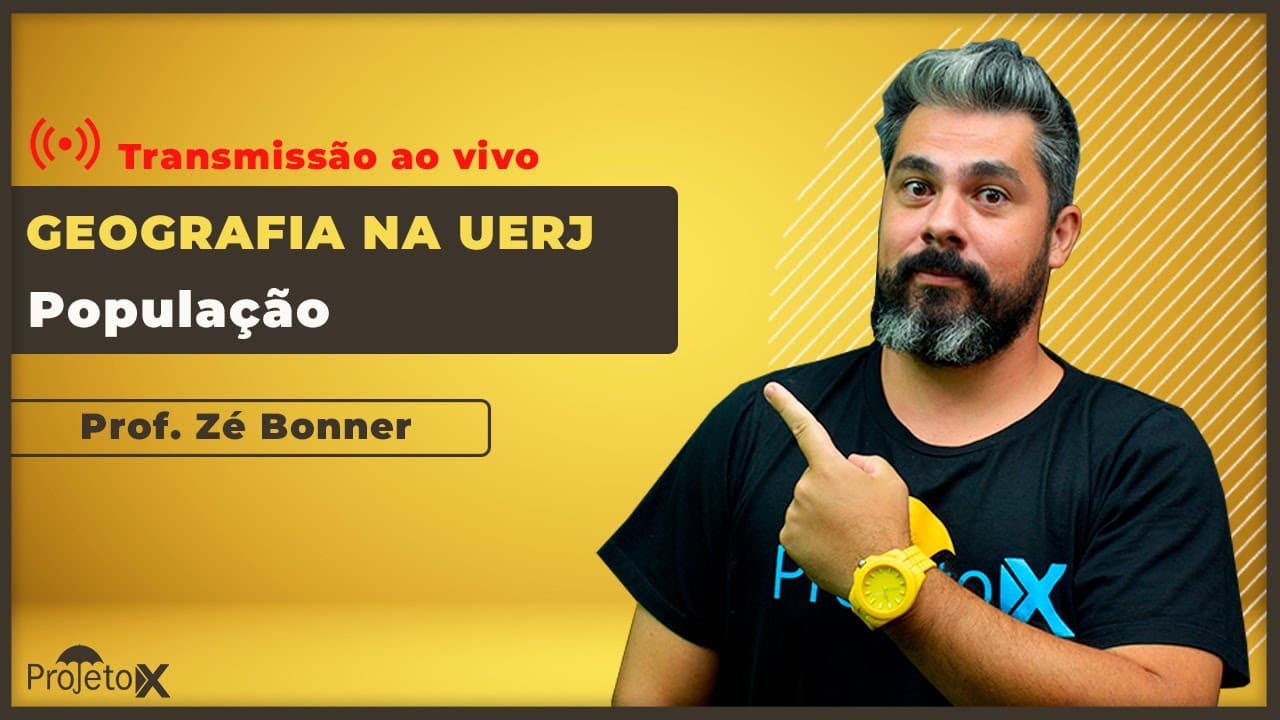 Thumbnail: Ao Vivo | RETA FINAL UERJ | Geografia | População - Prof. Zé Bonner