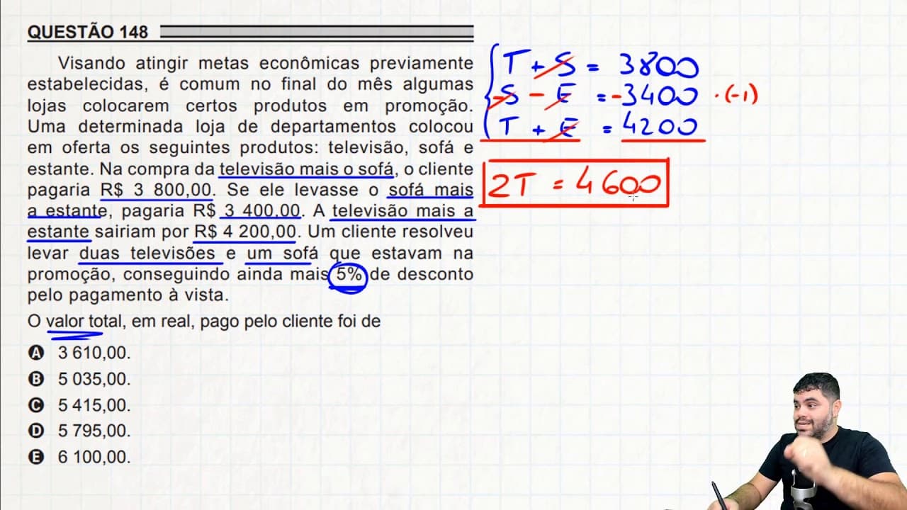Thumbnail: ENEM PPL 2018 148 Visando atingir metas econômicas previamente estabelecidas