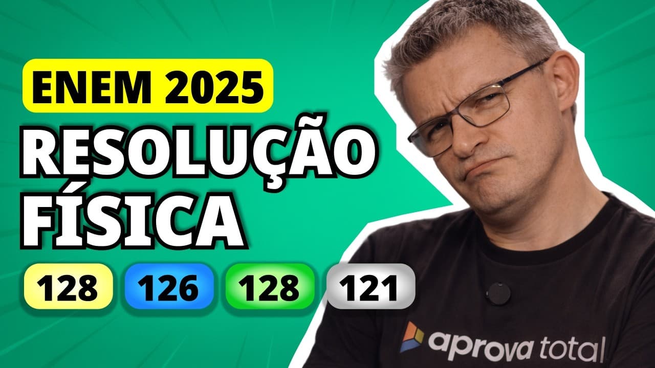 Thumbnail: ENEM 2025 FÍSICA – Questão 128 | Segundo o princípio da independência dos movimentos, de Galileu