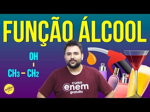 Thumbnail da aula: FUNÇÃO ÁLCOOL: QUÍMICA ORGÂNICA | Resumo para o Enem