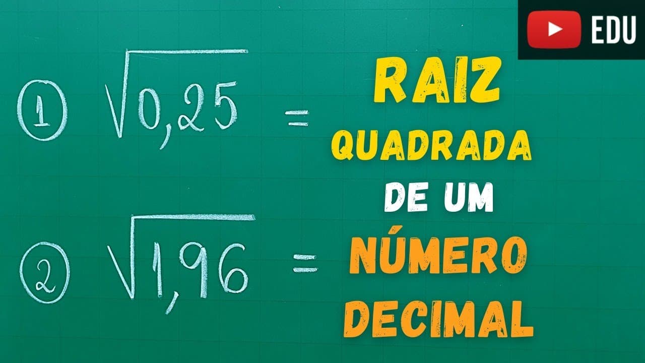 Thumbnail: Raiz Quadrada de um Número Decimal - Professora Angela