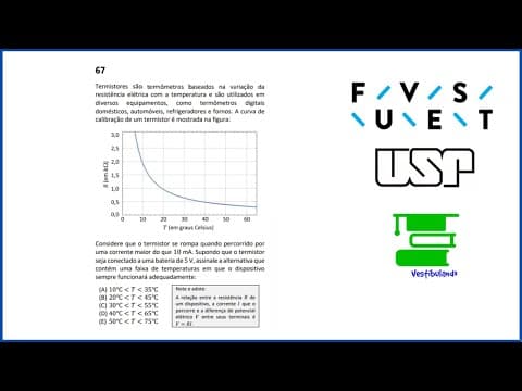 Thumbnail da aula: RESOLUÇÃO Fuvest 2023 | Física - Temperatura e Eletricidade | Vestibulando