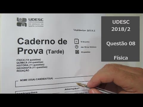 Thumbnail da aula: Resolução Vestibular UDESC 2018/2 - Questão 08 - Física