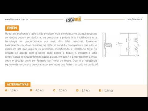 Thumbnail da aula: Associação mista de resistores | Física em Questões 280